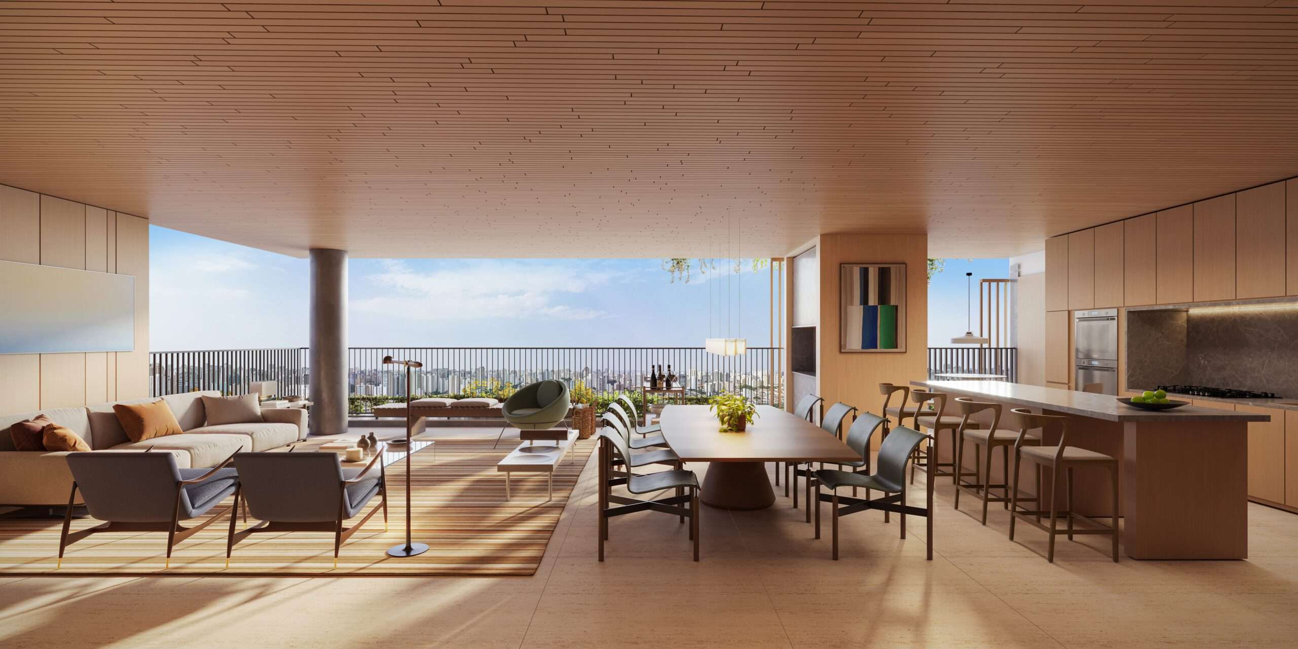 Living decorado Panorama Moema