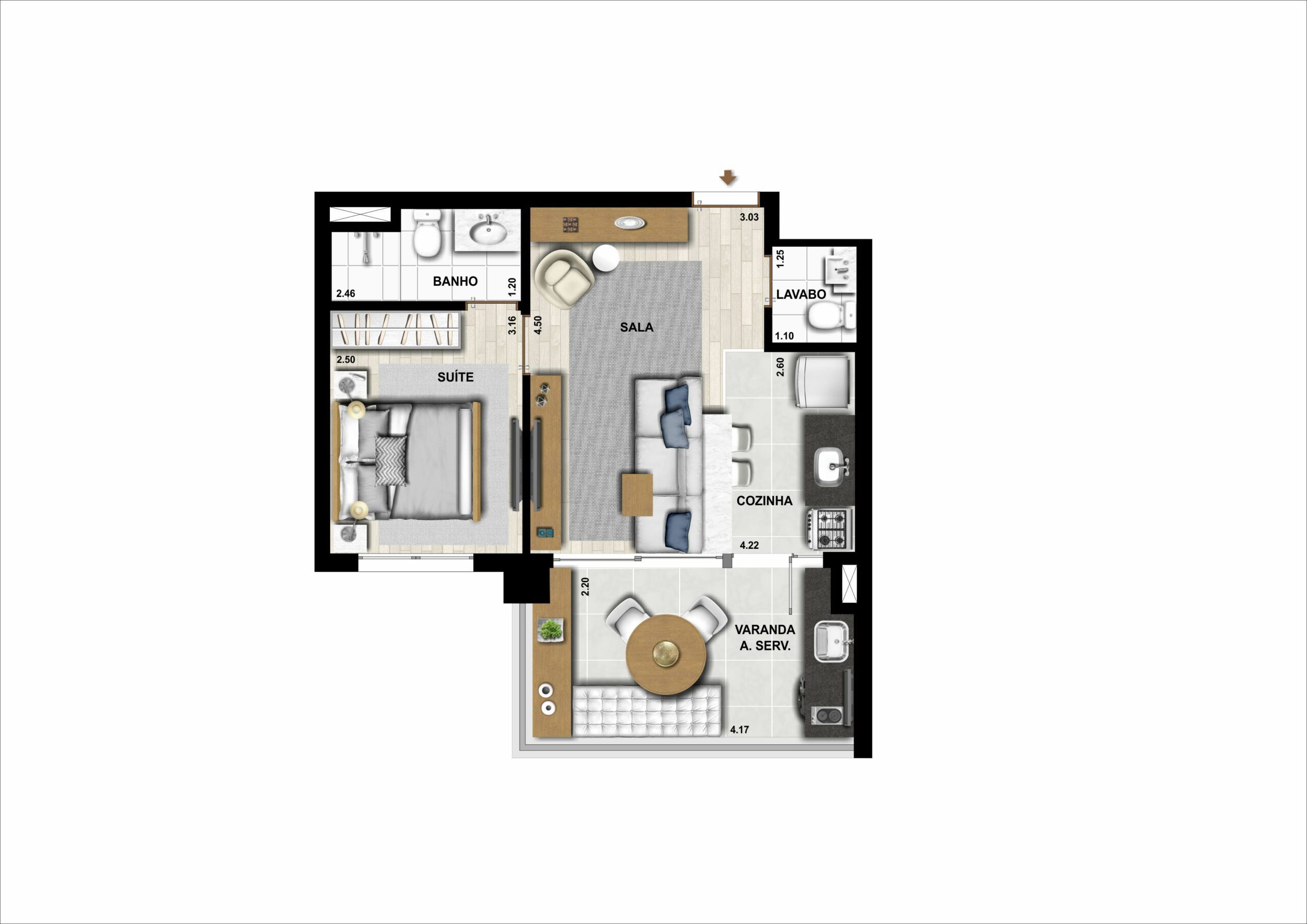 Planta Apto 1D