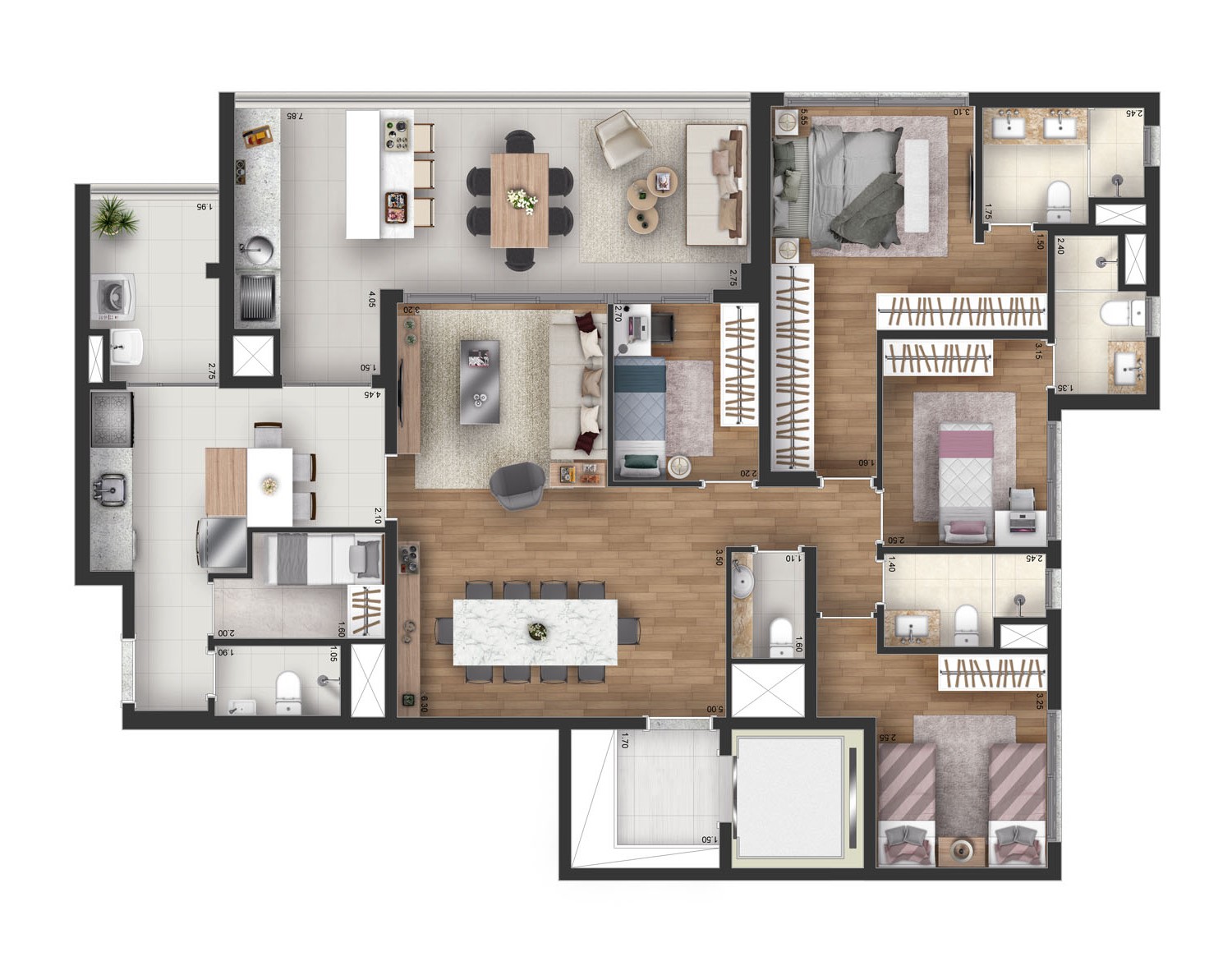 Tipo 154m²